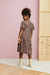 Vestido Infantil de Mangas Curtas FLORAL - Momi - loja online