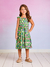 Vestido de Alças Infantil VERDE E BOTTONS - Momi - loja online