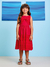 Vestido Infantil Vermelho com Laço em LAISE - Momi - Looks Babilice