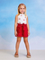 Shorts Infantil Menina VERMELHO - Momi - loja online