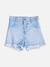 Shorts Jeans Infantil Menina com Desfiados LAVAGEM CLARA - Momi - comprar online