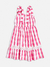 Vestido Infantil de Alças em Anarruga XADREZ ROSA - Momi - comprar online