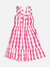 Vestido Infantil de Alças em Anarruga XADREZ ROSA - Momi na internet