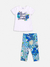 Conjunto Infantil Menina com Capri AZUL FLORAL - Momi - comprar online