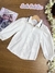 Camisa Infantil Branco Manga Longa Gola c/ Detalhe - Momi (Ref. H4917)