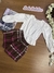 Conjunto Infantil Short Tweed Xadrez Bata Manga Longa - Momi (Ref.H5383)