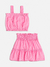 Conjunto Infantil Curto Menina com Saia CHIFFON ROSA - Momi - comprar online