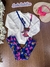 Conjunto Infantil Blusa Coton com Desenho Bolsa 3D e Calça Estampa - Momi- H5333