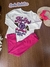 Conjunto Infantil Blusa e Calca Legging Rosa Lisa - Momi- H5370