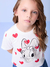 Blusa Infantil Branco Manga Curta Coração Strass -Momi- H5515 - LB