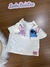 Blusa Infantil Branca Mangas Godê Stitch -Momi H5525