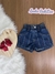 Shorts Jeans Infantil Cós Elástico Strass - Momi H5614