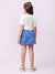 Saia Jeans Infantil Detalhe Lateral- Momi H5632 na internet