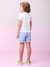 Short Jeans Infantil Desfiado Neon Verde -Momi H5704 na internet