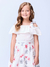 Conjunto Infantil Branco Blusa e Saia Floral - MOMI H5723 - LB