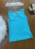 Blusa Regata Infantil Menina Canelada AZUL - Kukie