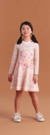 Vestido Infantil de Mangas Longas XADREZ E FLORES - Petit Cherie na internet