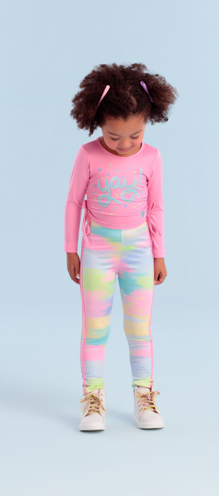 CALÇA LEGGING INFANTIL ROSA - Lúdica Moda Infantil