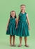 Vestido de Festa Infantil Verde Sem Mangas FLOR BORDADA - Petit Cherie - comprar online