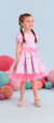 Vestido de Festa Infantil com Tule XADREZ ROSA - Mon Sucré - comprar online