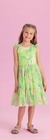 Vestido de Festa Infantil de Alças VERDE LIMA COM FLORAL DE ROSAS - Petit Cherie - comprar online