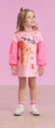 Vestido Infantil de Mangas Longas Rosa NUTS - Mon Sucré - comprar online