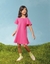 Vestido Infantil Mangas Curtas ROSA - Bugbee - comprar online