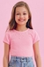 Blusa Infantil Mangas Curtas com Pérolas ROSA - Petit Cherie - comprar online