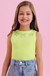 Blusa Regata Infantil Menina AMARELO NEON E LAÇOS - Petit Cherie - comprar online