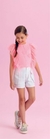 Conjunto Infantil Curto Menina com Shorts ROSA NEON - Petit Cherie - comprar online