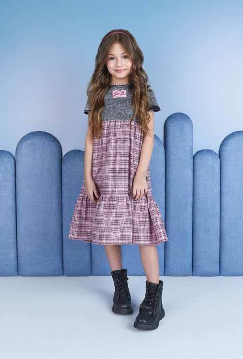 Vestido Momi em Algodão Xadrez - Pilili Moda Infantil