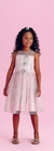 Vestido de Festa Infantil ROSA Sem Mangas LACINHOS - Petit Cherie na internet