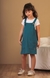 Salopete Infantil Menina em Malha Tricô Azul - Bugbee - comprar online