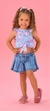 Conjunto Infantil Menina com Shorts Jeans FLORES - Mon Sucré - comprar online