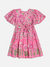 Vestido Infantil ROSA de Mangas Curtas FLORIDO - Momi - comprar online