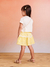 Conjunto Infantil Menina com Saia FLOR AMARELO - Momi - Looks Babilice