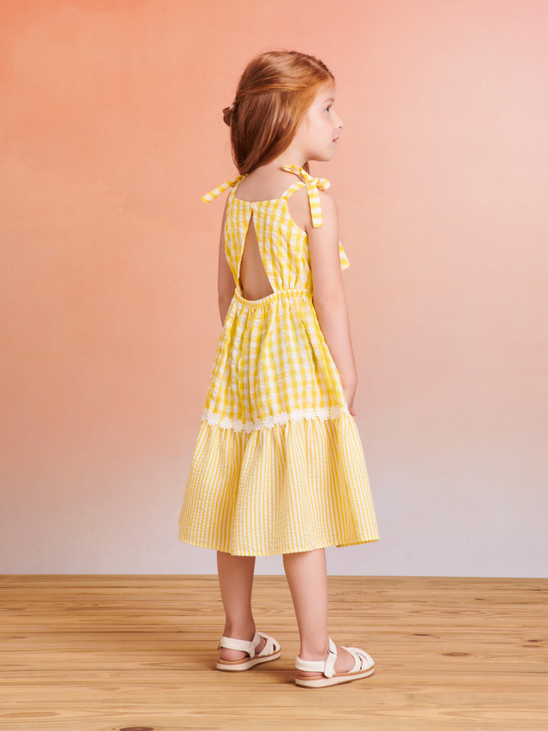 Vestido Momi em Algodão Xadrez - Pilili Moda Infantil