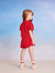 Conjunto Infantil Curto VERMELHO Menina com Shorts FLORES E STRASS - Momi na internet