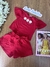 Conjunto Infantil Curto VERMELHO Menina com Shorts FLORES E STRASS - Momi