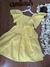 Vestido Infantil AMARELO em Laise Bordado LAÇO - Animê