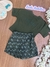 Conjunto Infantil Saia Short Blusa Manga Curta - Animê (Ref.N4034)