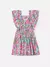 Vestido Infantil Azul com Estampa de Flores-ANIMÊ N4069 - comprar online