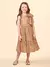 Vestido Infantil em Paete Dourado - Anime N4272 - comprar online