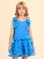 Conjunto infantil Azul com Glitter e Flores 3D- Animê N4418 - comprar online