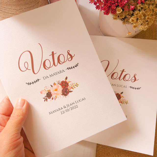 Caderno de votos dos noivos - Oh Personalizados