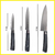 Set de 3 Cuchillos Profesionales de Acero inoxidable - Trendy Store- Regaleria. Tienda de Deco y Bazar.