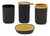 Set de 4 piezas de Baño Bamboo en Blanco o Negro - comprar online