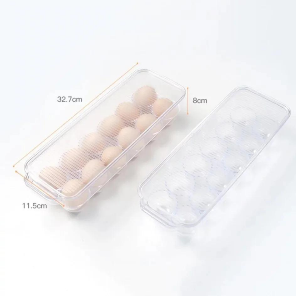 Huevera de plastico para 12 huevos con tapa Rosa claro