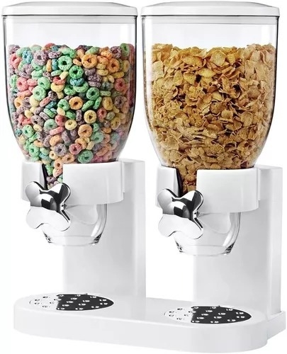 Dispenser Doble de Cereales Blanco