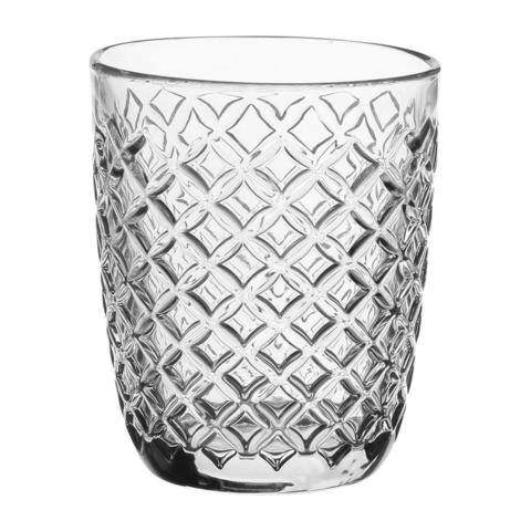 Vaso de Vidrio Labrado Gris